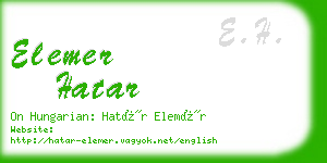 elemer hatar business card